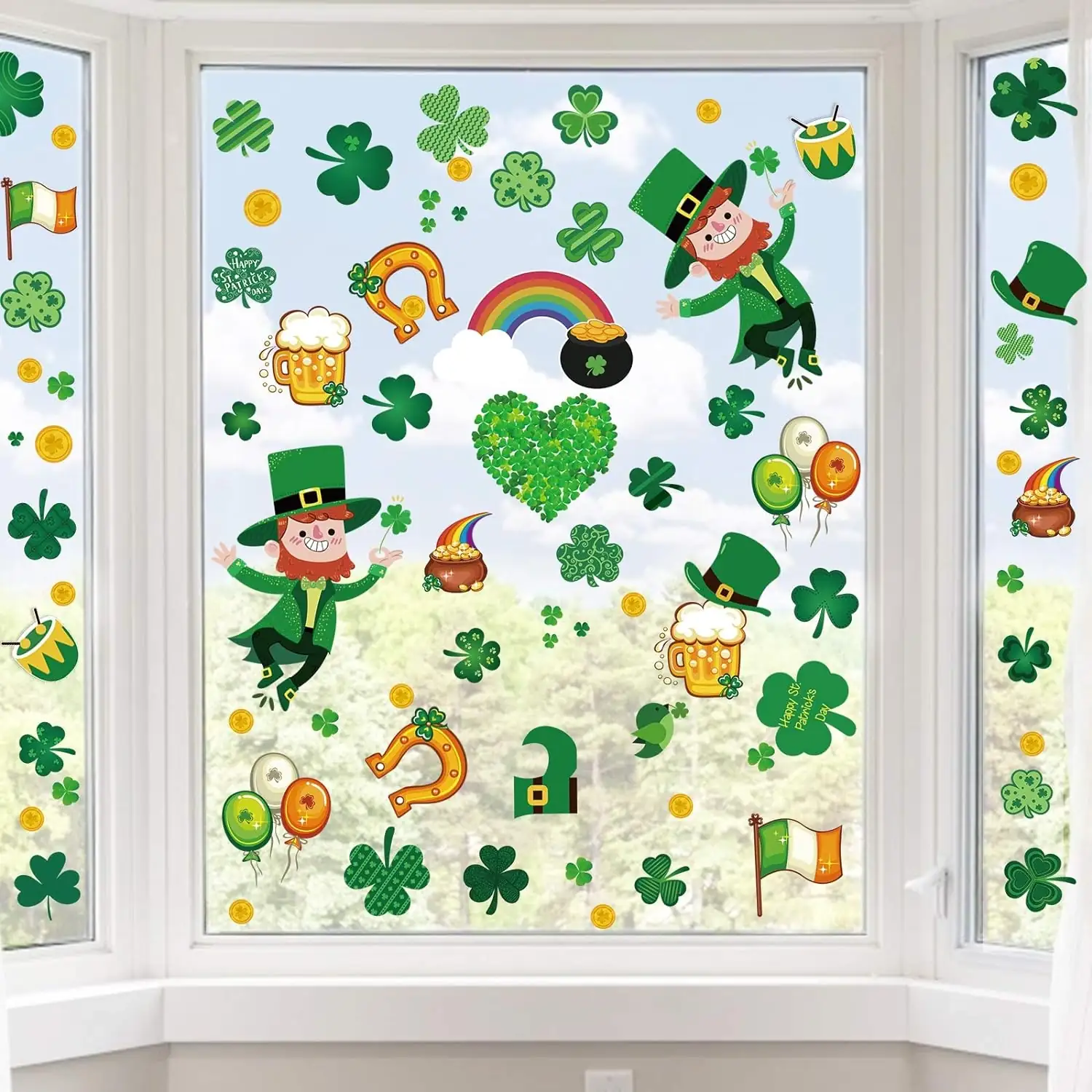 St Patricks Day Window Clings