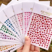 10 Sheets Heart Nail Stickers Selection