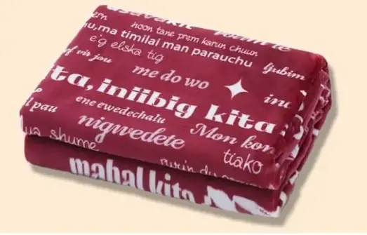 I Love You in 100 Languages Blanket