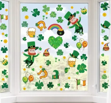 St Patricks Day Window Clings